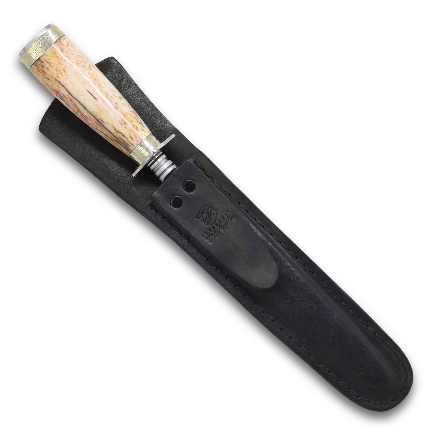 Chaira Forjada Lisa 8" Chata em aço carbono, cabo em osso
