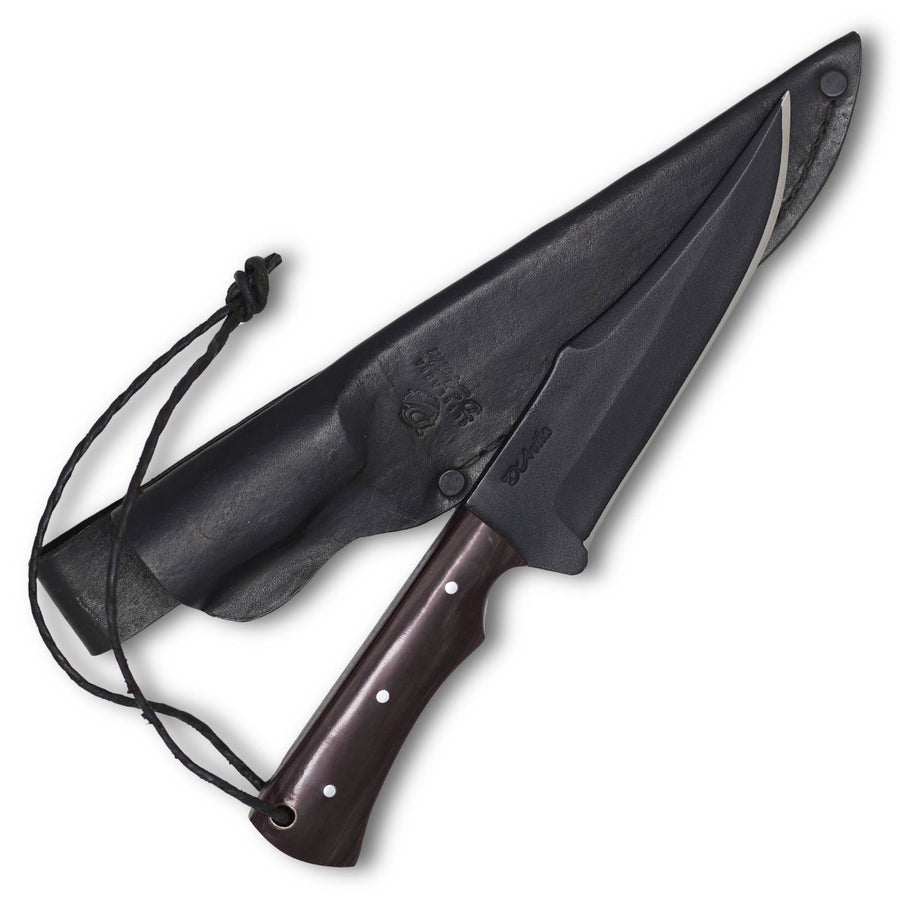 Faca Javali 7'' em Aço Carbono com Cabo em Madeira, Eletrostático