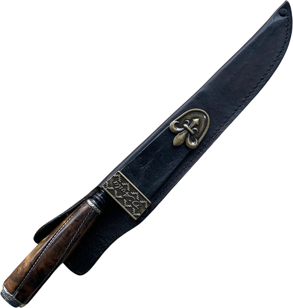 Faca Churrasco Retovada 10'' Cabo de Madeira, Fosfatizado