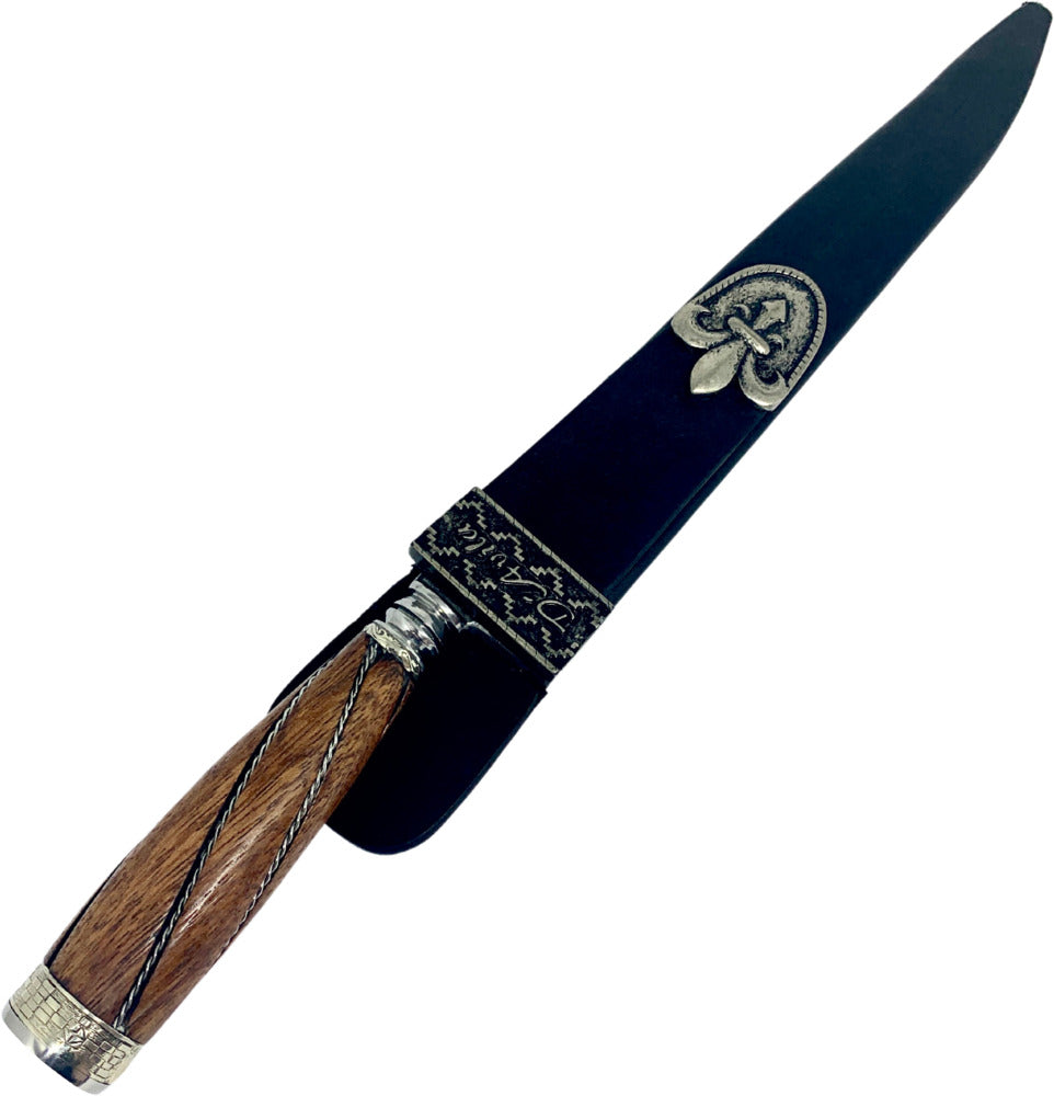 Faca Churrasco Retovada 10'' em Aço Carbono, Cabo de Madeira, Tratorado