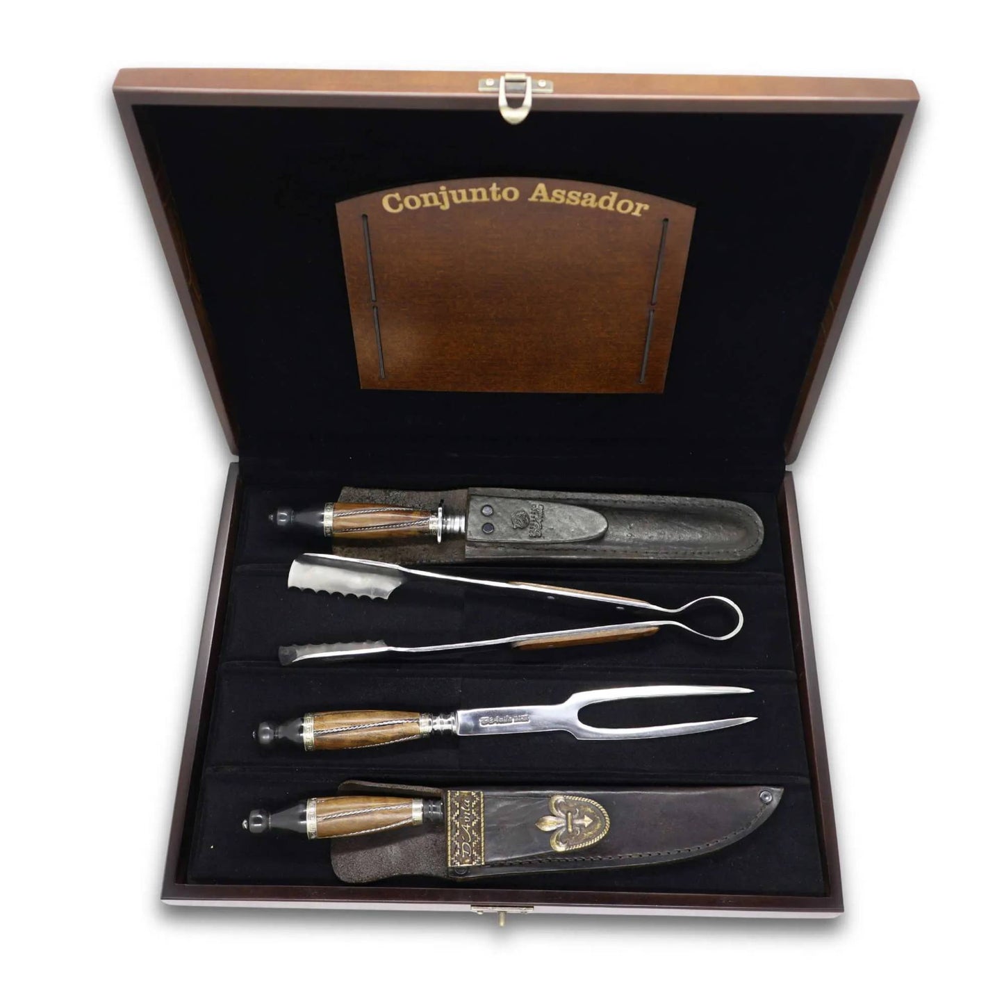 Conjunto Assador 8" Nordestino Retovado, 4 peças.