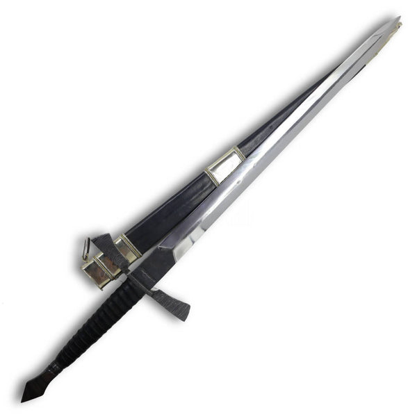 Espada Templária integral 24" Forjada em aço inox, com guarda em aço damasco.