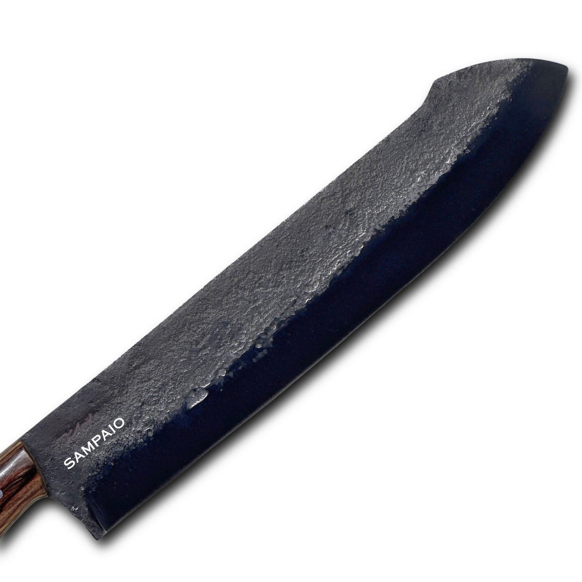 Facão Sampaio 12'' em Aço Carbono, Cabo em Madeira com Pederneira, Brut Fosfatizado