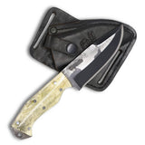 Faca EDC M 3" em Aço Carbono, Cabo em osso, Brutforj Fosfatizado