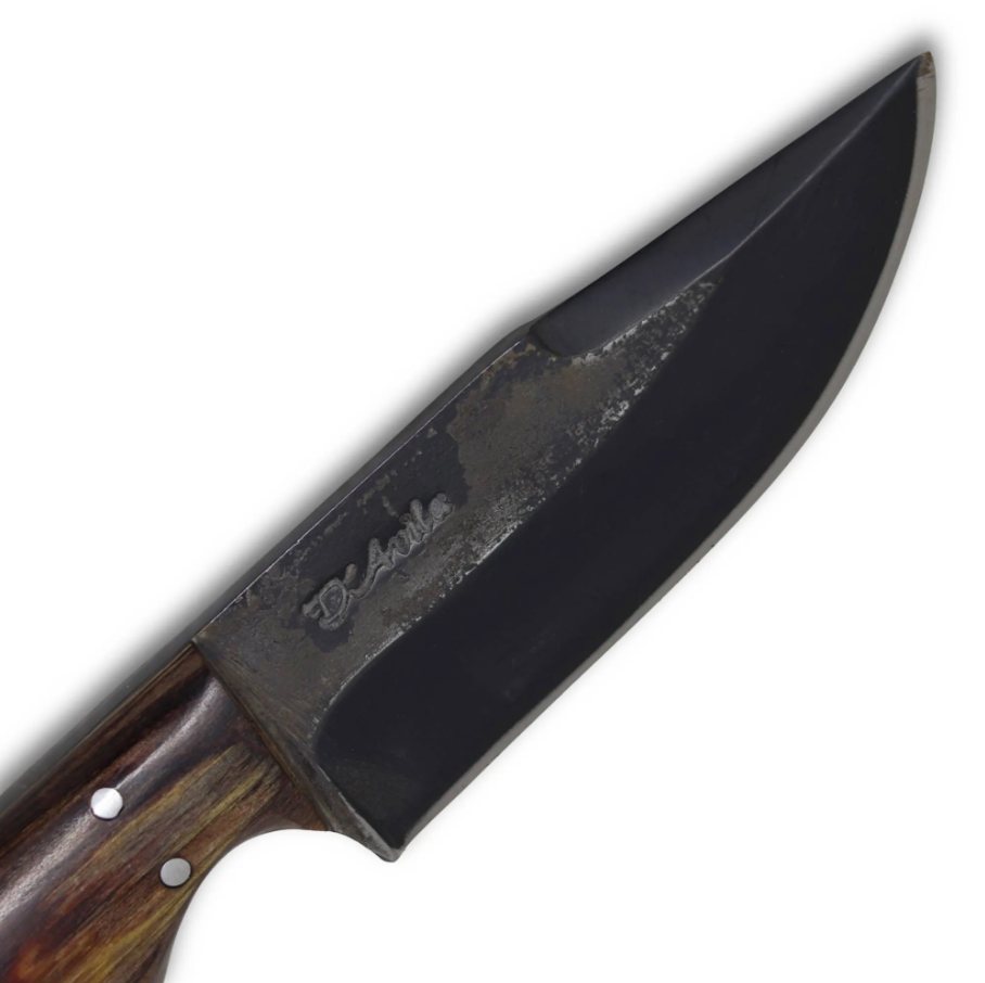 Faca EDC M 3" em Aço Carbono, Cabo em Madeira, Brutforj Fosfatizado