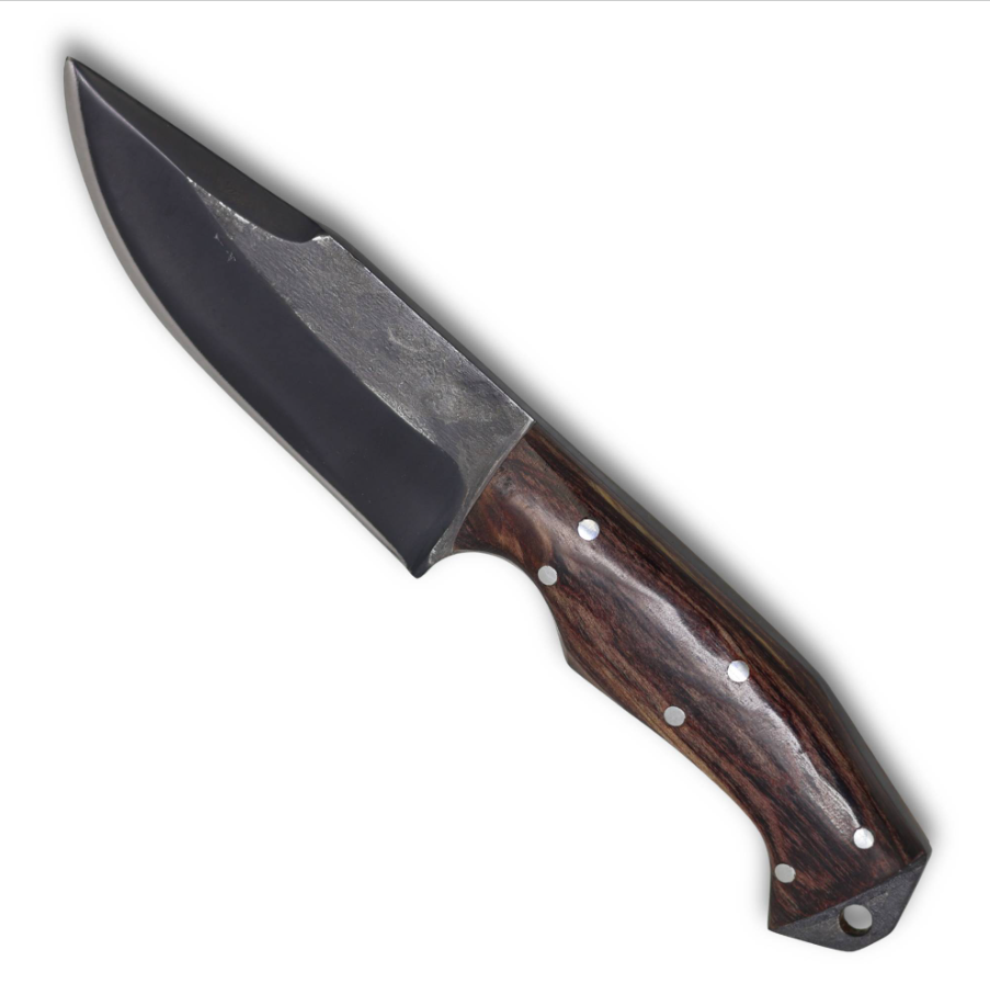 Faca EDC M 3" em Aço Carbono, Cabo em Madeira, Brutforj Fosfatizado