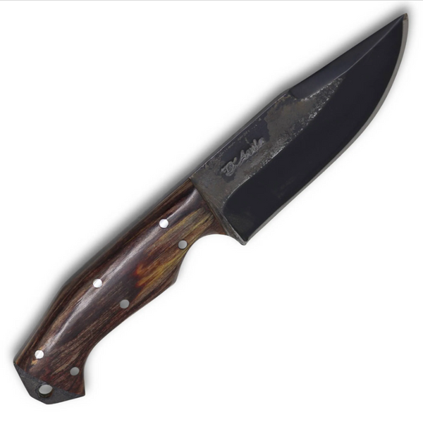 Faca EDC M 3" em Aço Carbono, Cabo em Madeira, Brutforj Fosfatizado