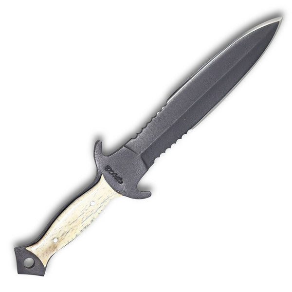 Adaga Tática 8'' em Aço Carbono, Cabo em osso, eletrostático