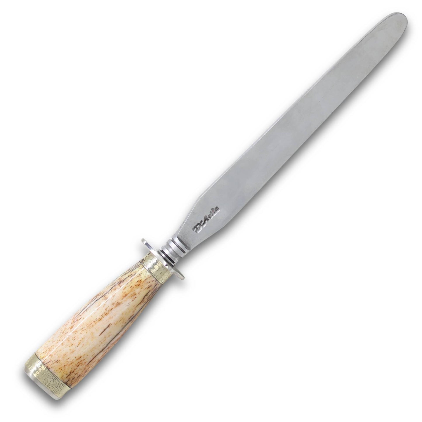 Chaira Forjada Lisa 8" Chata em aço carbono, cabo em osso