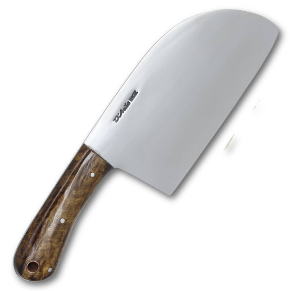 Cutelo Sérvio Pro 8" em Aço Inox, Cabo em Madeira, Polido