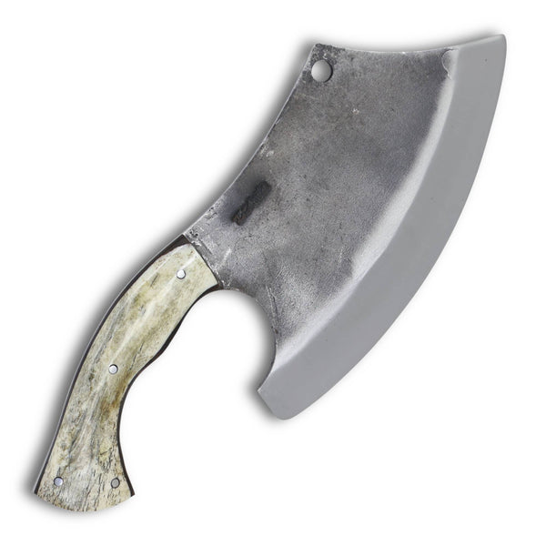 Cutelo Viking 8" em aço carbono, cabo em osso, brutforj polido