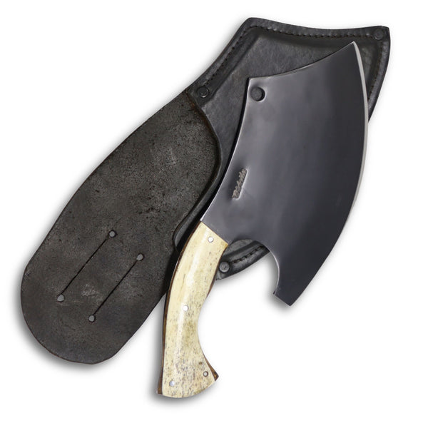 Cutelo Viking 8" em aço carbono, cabo em osso, fosfatizado