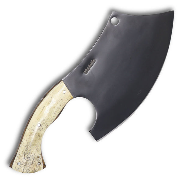 Cutelo Viking 8" em aço carbono, cabo em osso, fosfatizado