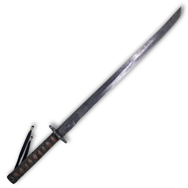 Espada Katana 24" Forjada em Aço Damasco