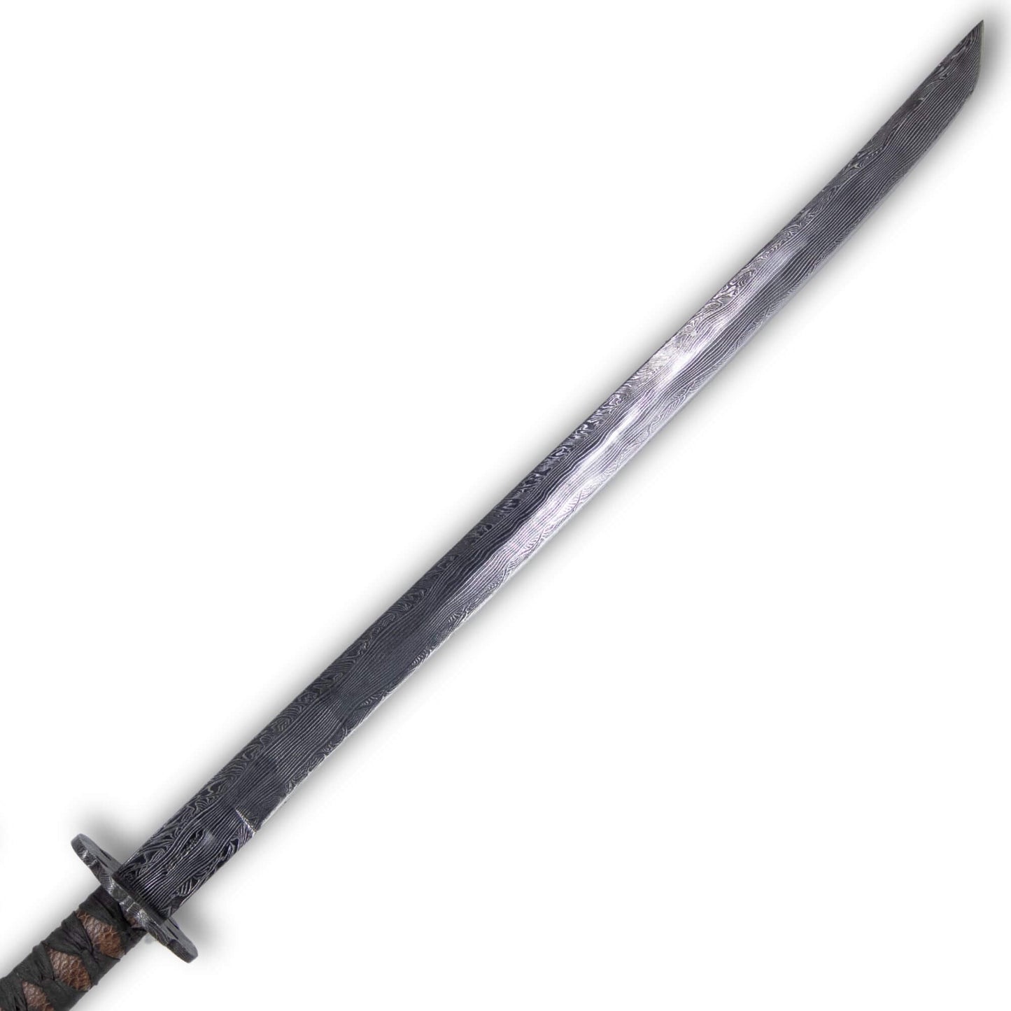 Espada Katana 24" Forjada em Aço Damasco