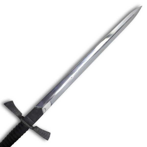Espada Templária integral 24" Forjada em aço inox, com guarda em aço damasco.