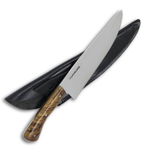 Faca Chefe Pro 8'' em Aço Inox, Cabo em Madeira, Polido