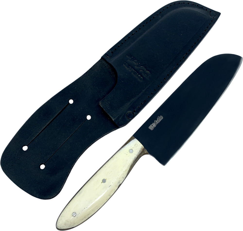 Faca Chefe Santoku 8'' em aço carbono, cabo em osso, fosfatizado