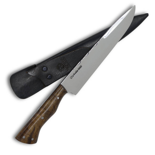Faca Churrasco D'Avila 8" em aço inox, cabo em madeira, polido