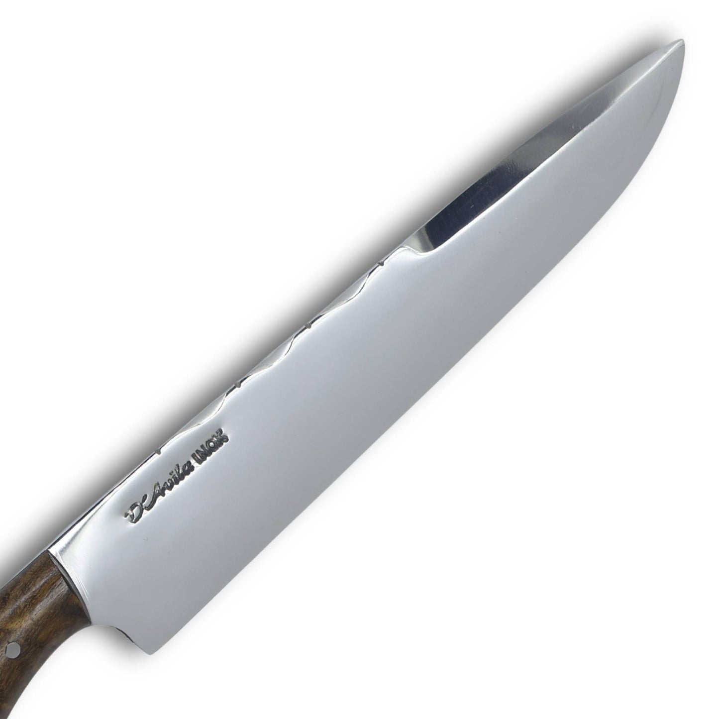 Faca Churrasco D'Avila 8" em aço inox, cabo em madeira, polido