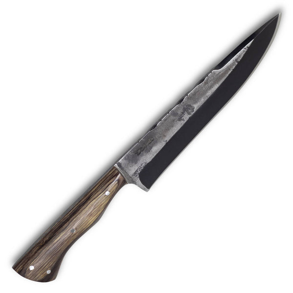 Faca Churrasco D'Avila 8" em Aço Carbono, Cabo em Madeira, BrutForjFosfatizado