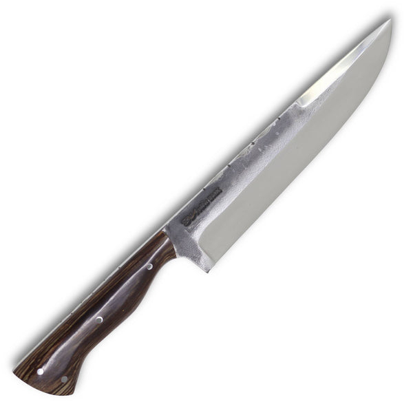 Faca Churrasco D'Avila 8" em aço inox, cabo em madeira, brutforj polido