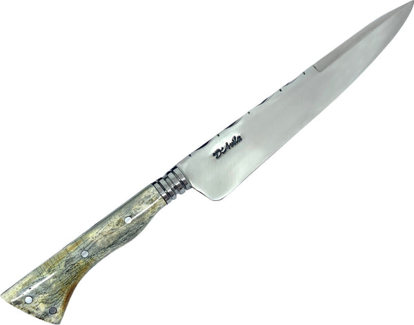 Faca Gaúcha D'Avila 8" em aço carbono, cabo em osso fossilizado, polido