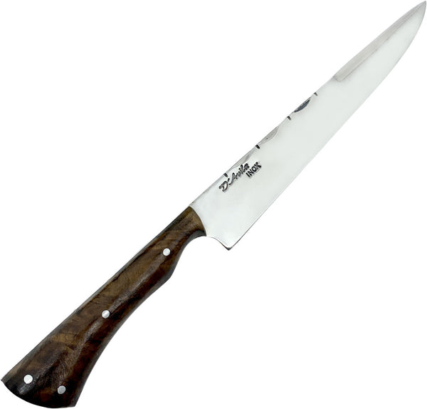 Faca Gaúcha D'Avila 8" em aço inox, cabo em madeira, polido