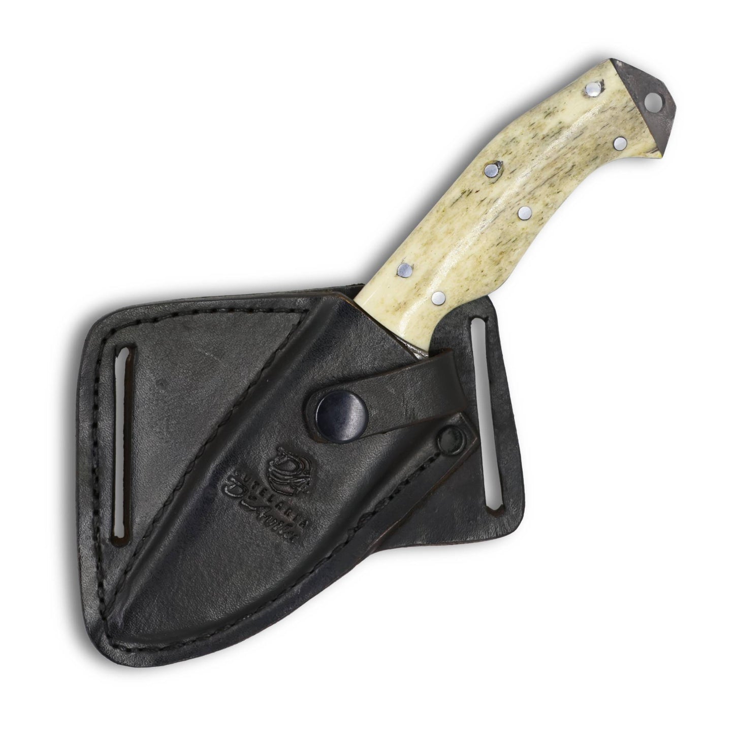 Faca EDC M 3" em Aço Carbono, Cabo em osso, Brutforj Fosfatizado