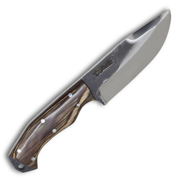 Faca EDC M 3" em Aço Carbono, Cabo em Madeira, Brutforj Polido