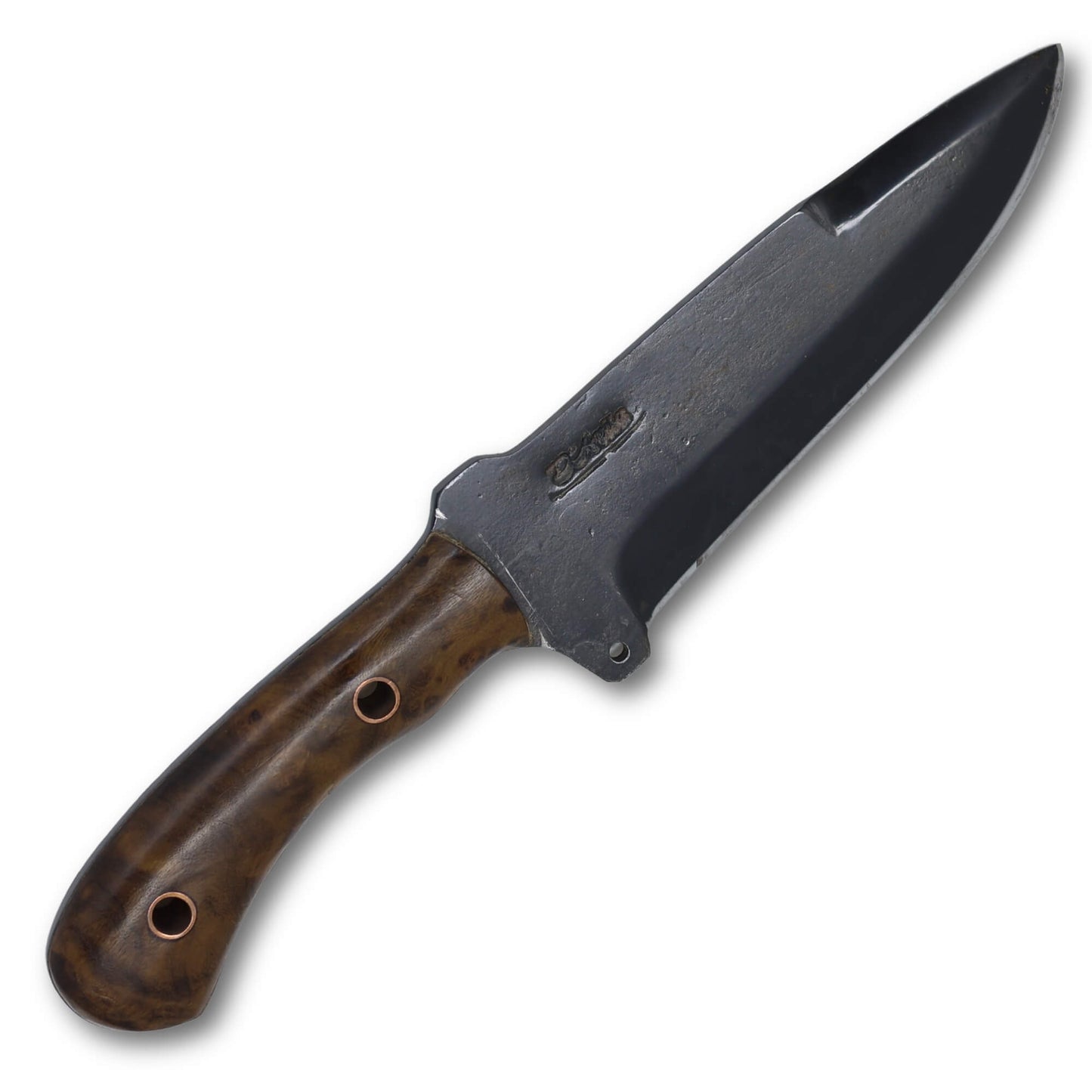 Faca Esportiva 6" em Aço Carbono, Cabo em Madeira, BrutForj Fosfatizado
