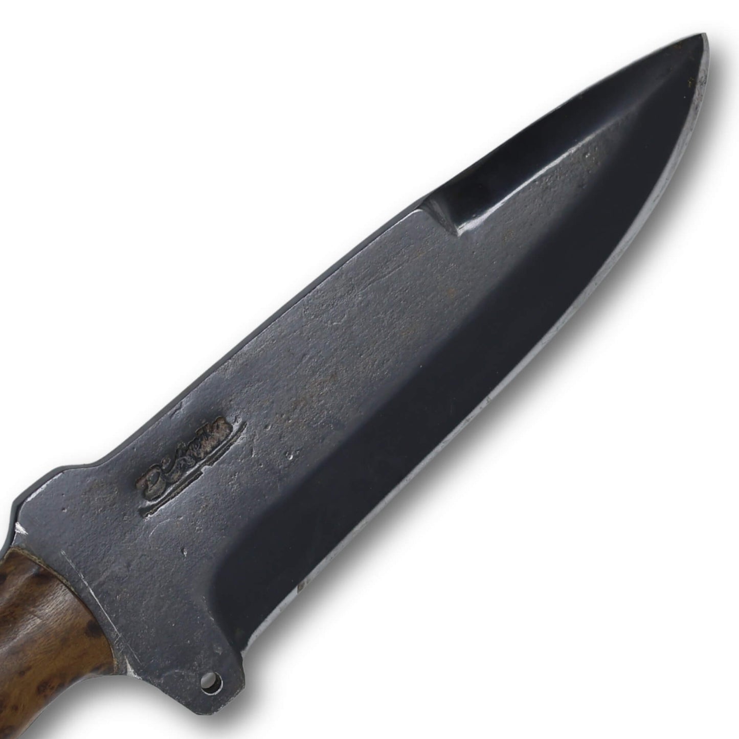 Faca Esportiva 6" em Aço Carbono, Cabo em Madeira, BrutForj Fosfatizado