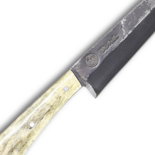 Faca Florão 6'' em Aço Carbono, Cabo em Osso, BrutForj Fosfatizado