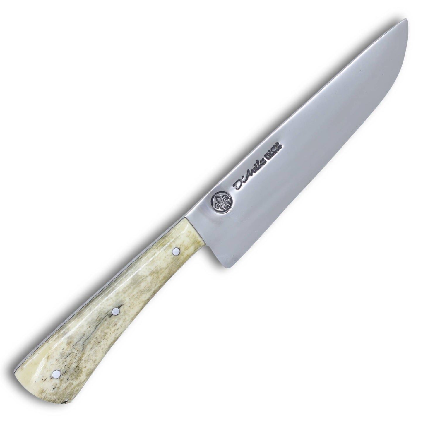 Faca Florão 6'' em Aço Inox, Cabo em Osso, Polido