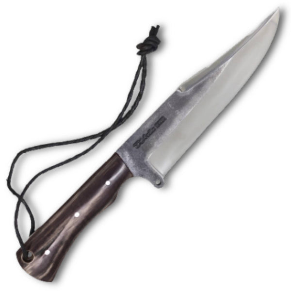 Faca Javali 7'' em Aço Inox com Cabo em Madeira, BrutPolida