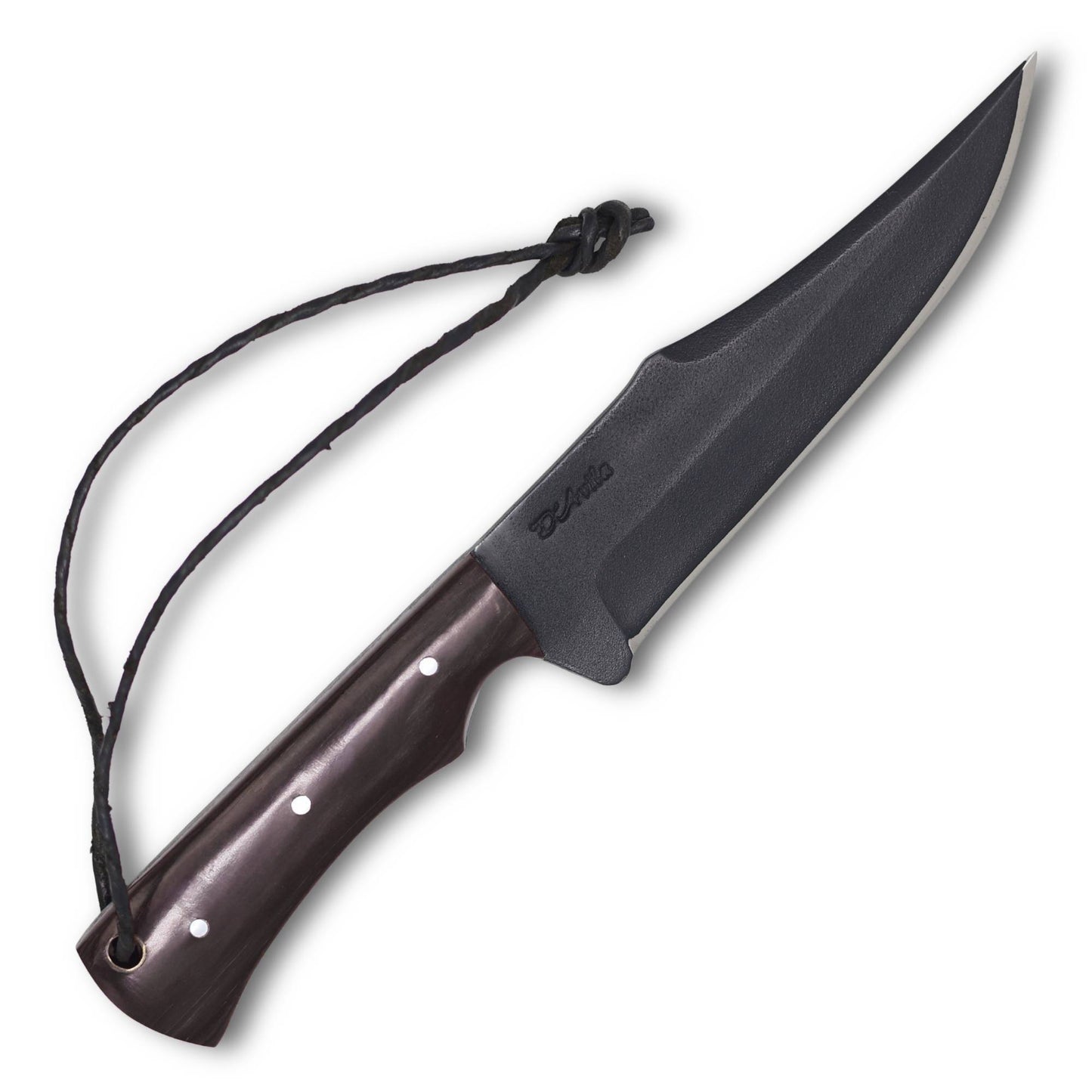 Faca Javali 7'' em Aço Carbono com Cabo em Madeira, Eletrostático