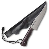 Faca Javali 7'' em Aço Inox com Cabo em Madeira, Polida