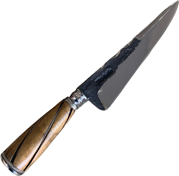Faca Gaúcha Retovada 6'' Cabo em Madeira, BrutForj Polido.