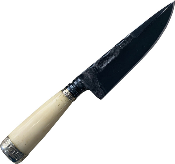 Faca Churrasco Torneada 6" em Aço Carbono, BrutForj Fosfatizado