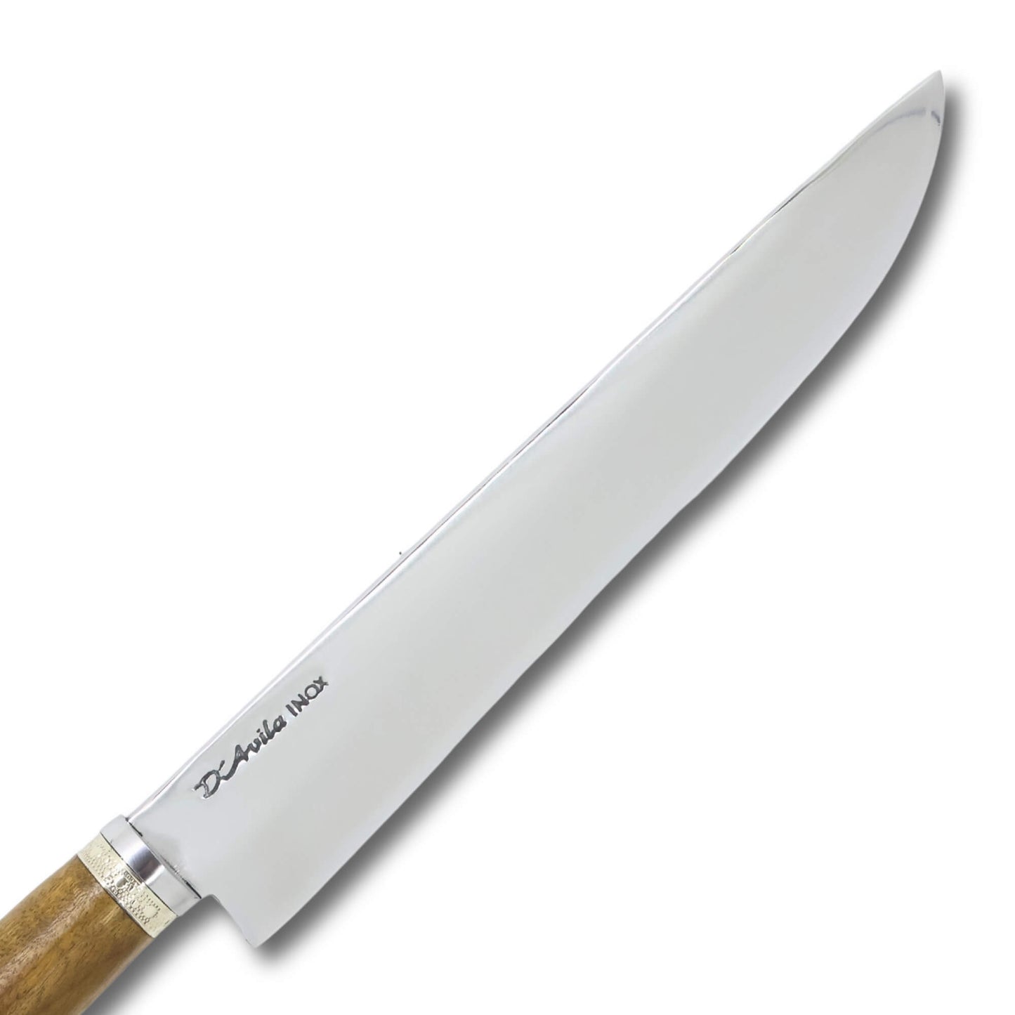 Faca Tradicional Gaúcha Torneada 8'' em aço Inox, cabo em Osso e Madeira, polido