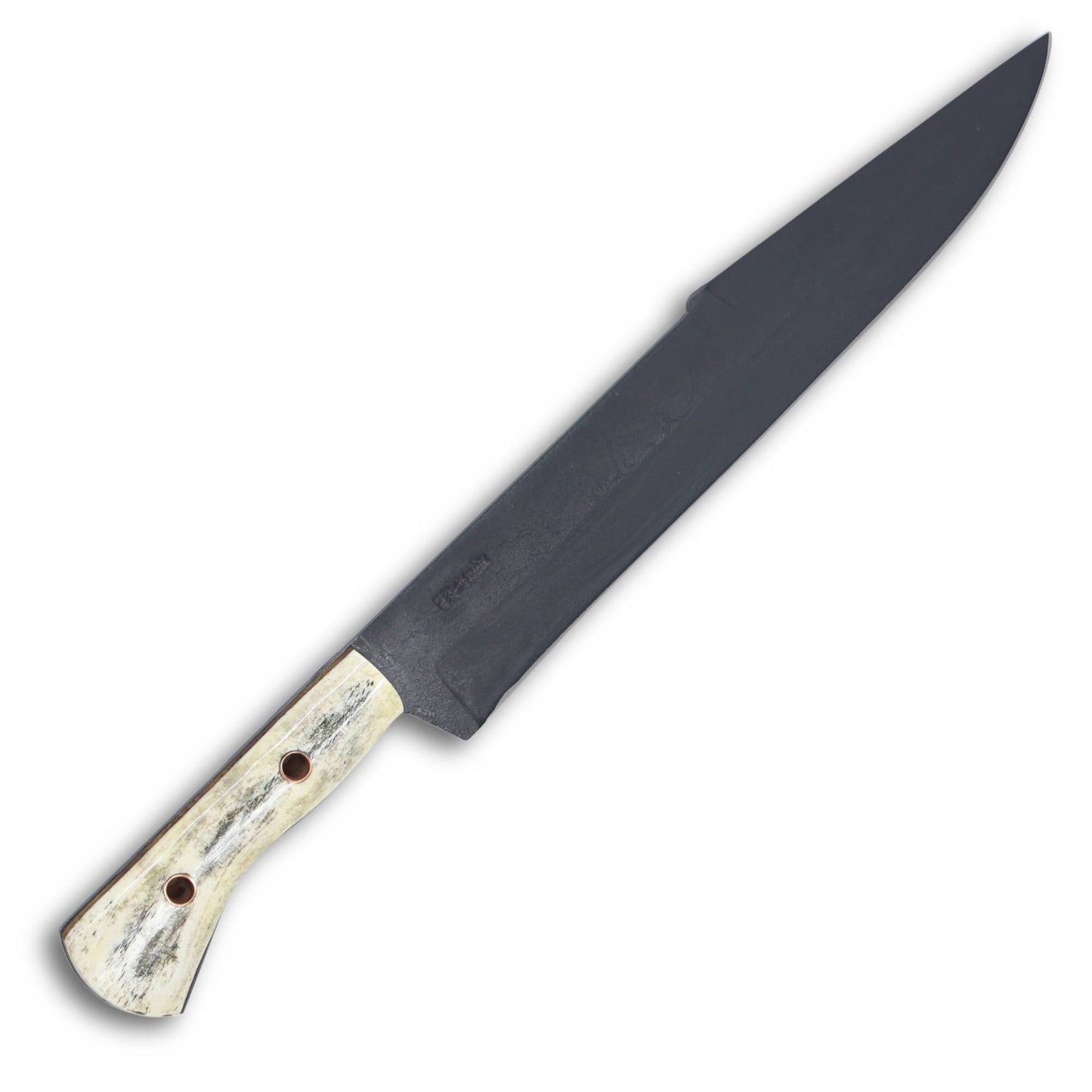 Facão Fighter 12" em aço carbono, cabo em osso, eletrostático