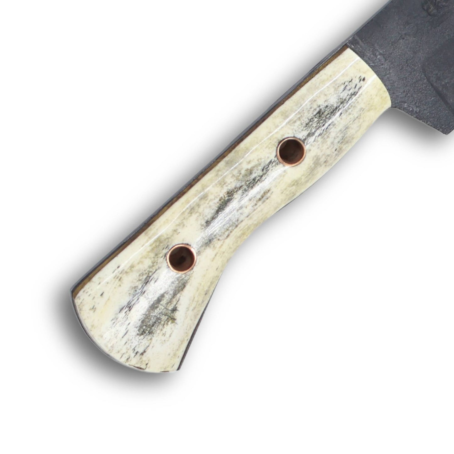Facão Fighter 12" em aço carbono, cabo em osso, eletrostático
