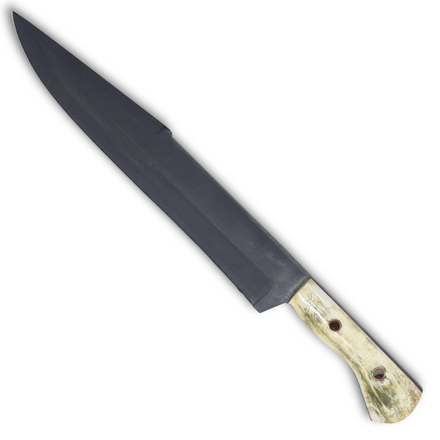 Facão Fighter 12" em aço carbono, cabo em osso, eletrostático