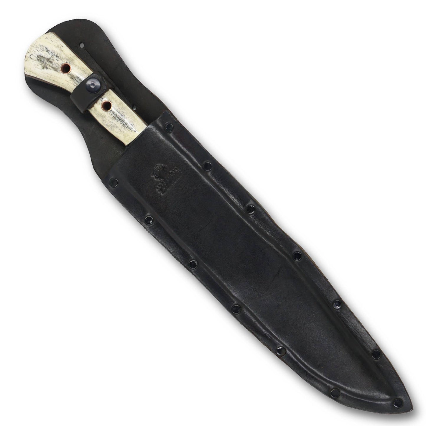 Facão Fighter 12" em aço carbono, cabo em osso, eletrostático