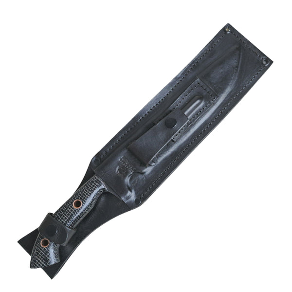 Facão Selva 10" em aço carbono, cabo em micarta com pederneira, brutfotj polido