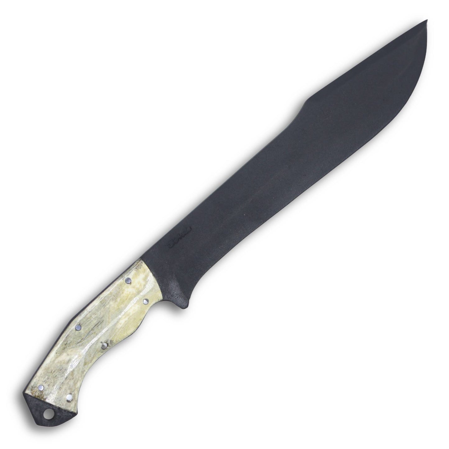 Facão Selva 10" em aço carbono, cabo em osso, eletrostático