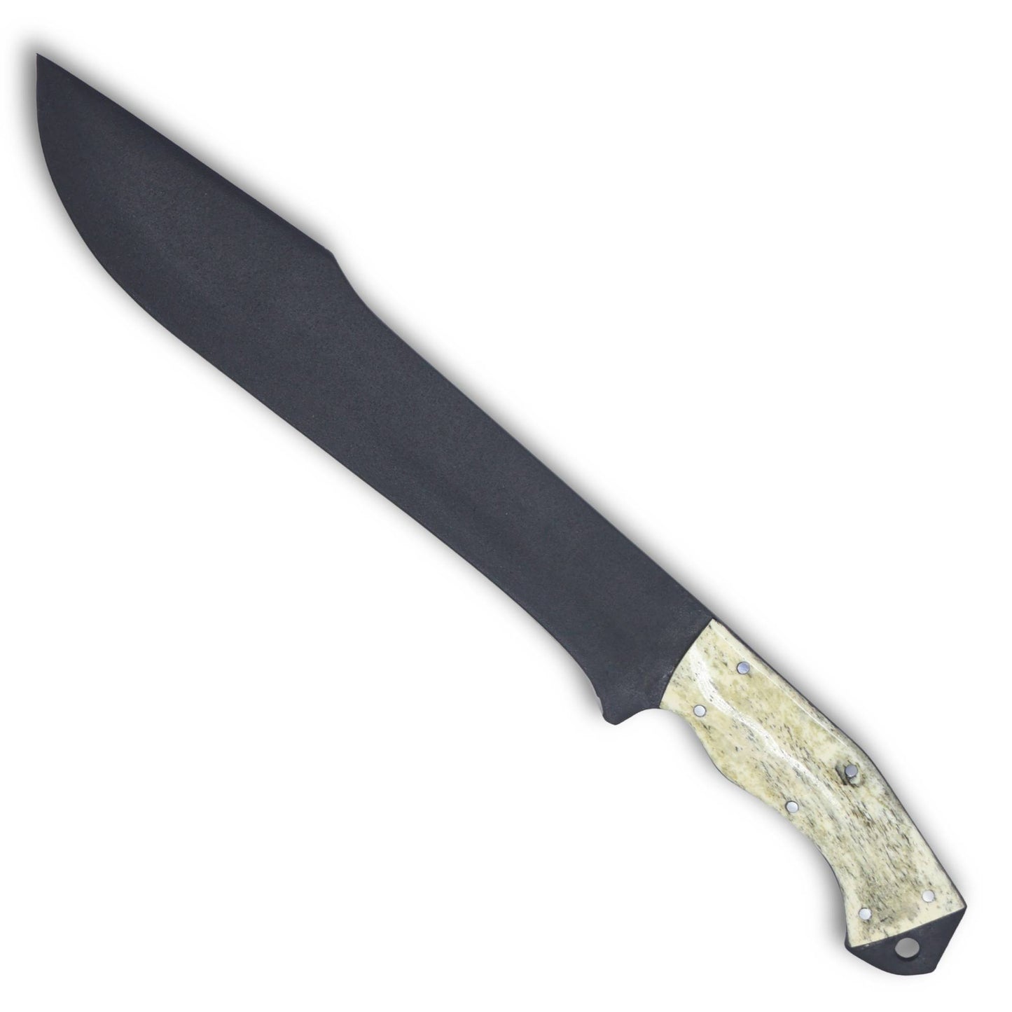Facão Selva 10" em aço carbono, cabo em osso, eletrostático