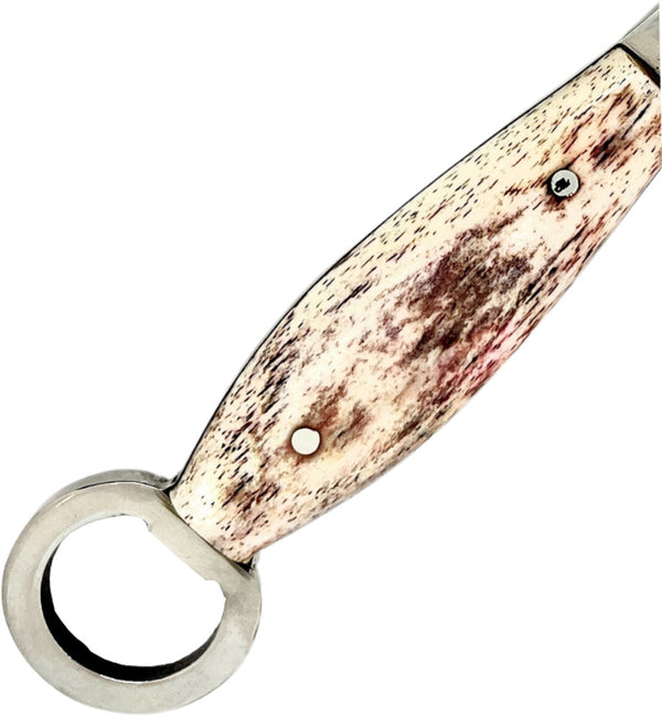 Garfo Trinchante P em Aço Inox, Cabo em Osso Fossilizado
