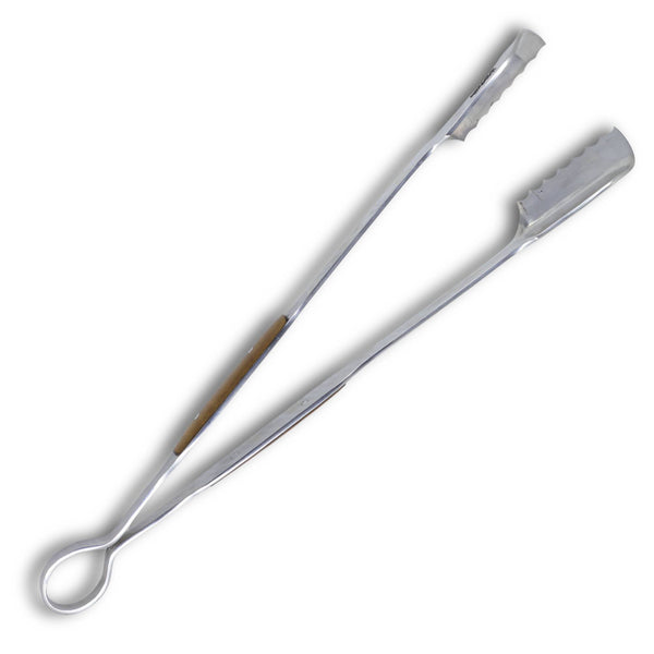 Pegador D'Avila Inox para churrasco, cabo em madeira. 42 cm